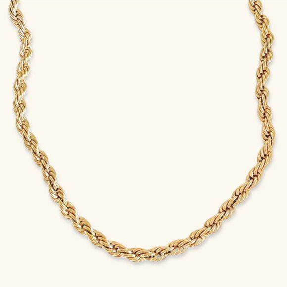 AVARIA Bianca Rope Chain Gold Necklace ✨Waterproof✨ - Picture 3 of 4